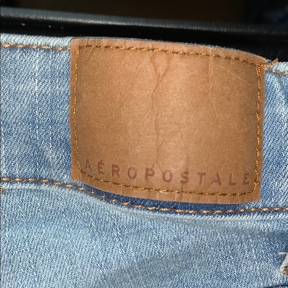 aero pastel distressed jean shorts high waisted - Picture 3 of 6